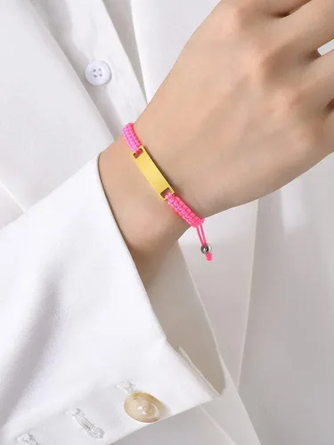 Miniatura 10 de Pulsera de barra para bebé: chapado en oro de 18 quilates, pulsera con placa de identificación personalizada para niños pequeños de mamá, nombre