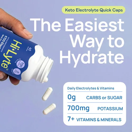 Miniatura 2 de Hi-Lyte Keto & Performance K700 Electrolitos Sin Sabor Cápsulas Rápidas, 40 Porciones