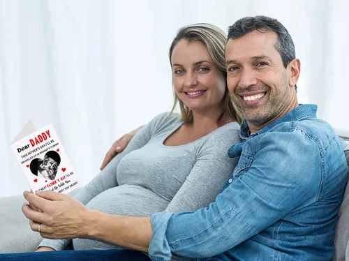 Miniatura 3 de WaaHome Tarjeta del primer día del padre para nuevo papá, de bebé, hija, hijo, divertida tarjeta de regalo para el primer día del padre para primera
