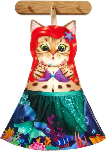 Miniatura 12 de PAT JUUMG - Toallas graciosas de mano con forma de gato para decoración de baño y cocina, toallas decorativas colgantes para la cara, súper