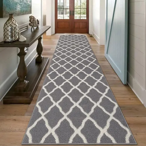 Miniatura 23 de SHACOS Alfombra de pasillo lavable de 2 x 8 pies, con parte trasera de goma antideslizante, resistente a las manchas, alfombra de cocina