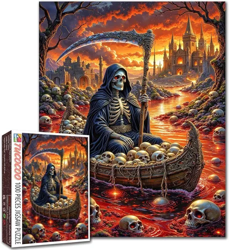 Miniatura 27 de Rompecabezas de 1000 piezas para adultos, rompecabezas de barco pirata para desafiantes juegos de actividades familiares, rompecabezas de arte