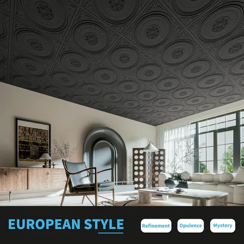 Miniatura 3 de Art3d Paquete de 12 azulejos de techo colgantes de 2 x 2 pies, paneles de techo de PVC decorativos de fácil instalación para interiores de cocina