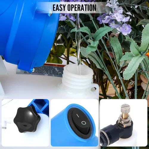 Miniatura 6 de Tanque de 5 L (1.3 galones), nebulizador frío eléctrico portátil ULV de 700 W de flujo ajustable con cable de alimentación largo de 17 pies