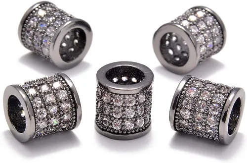Miniatura 22 de AD Beads Pulsera de cuentas de zircón con tachuelas de strass