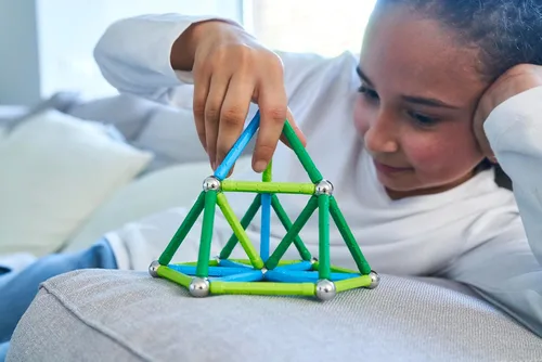 Miniatura 3 de Geomag Juguetes magnéticos clásicos para niños a partir de 8 años, 25 imanes educativos STEM para niños, bloques magnéticos hechos en Suiza