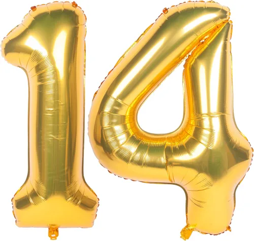 Miniatura 58 de Globos de helio de 40 pulgadas con dígitos dorados para fiesta de cumpleaños., Número 0, 40 pulgadas, número 0 oro 7