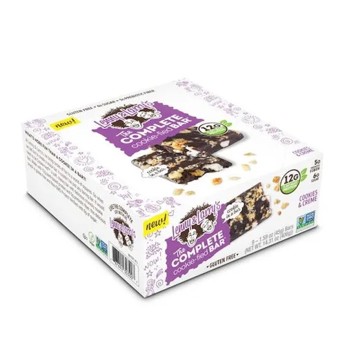 Miniatura 2 de Lenny and Larrys Cookies and Creme The Complete Cookiefied Bar, 1.59 onzas, 9 por paquete, 12 paquetes por caja