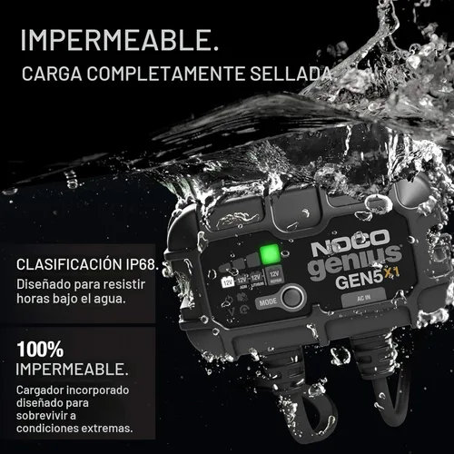 Miniatura 3 de NOCO Genius GEN5X1: Cargador de batería a bordo de 1 banco, 5 A, 5 A por banco, cargador marino impermeable de 12 V con protección contra sobrecarga