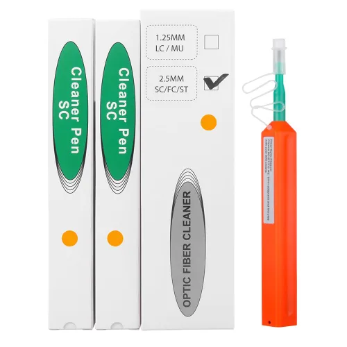 Miniatura 8 de Limpiador de fibra óptica, herramientas de fibra óptica, bolígrafo de limpieza para conector LC/MU de 0.049 in, limpiador de conectores ópticos más