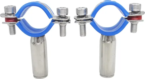 Miniatura 16 de Soporte de abrazadera de tubería ajustable de acero inoxidable - Soporte de montaje en pared/techo para tubería de 1-1/2 pulgadas, soportes