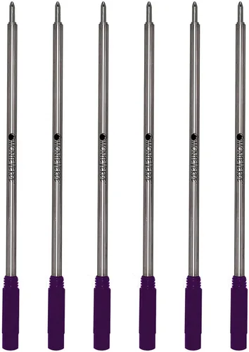 Miniatura 25 de Monteverde Recambios de bolígrafo suave USA para adaptarse a bolígrafos cruzados, punta media, tinta morada, paquete de 2 – Rendimiento de escritura