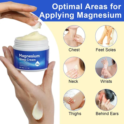 Miniatura 8 de Aceite de magnesio para pies, crema tópica de magnesio, alta concentración Zechstein genuino, 1 paquete