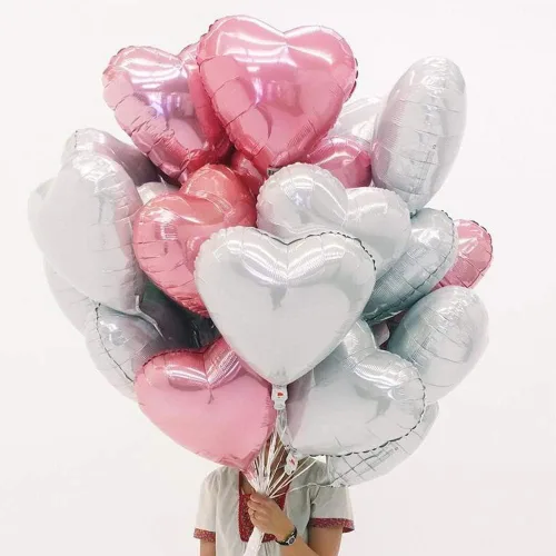 Miniatura 8 de 25 globos de Mylar en forma de corazón rojo de 18 pulgadas, decoración del día de San Valentín, decoración de fiesta de cumpleaños, boda