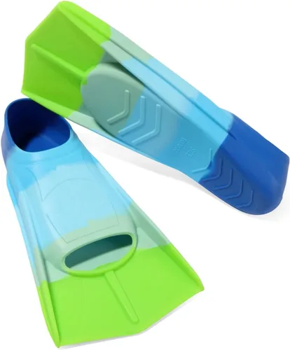 Miniatura 42 de Aletas de natación para niños, aletas cortas para niños y jóvenes, aletas de natación para entrenamiento de natación para niños, niñas, niños