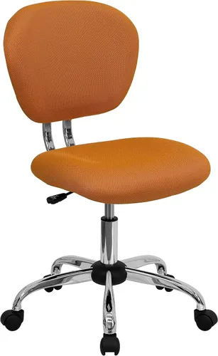 Miniatura 13 de Silla de trabajo de malla con respaldar medio Flash Furniture con brazos y base, Metal, Marrón café