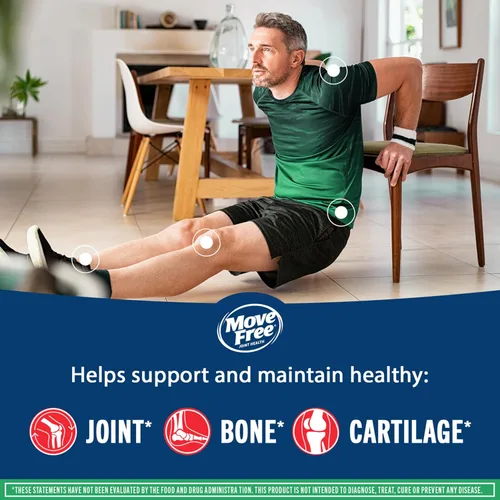 Miniatura 4 de Move Free Suplemento avanzado de glucosamina, condroitina y MSM para el apoyo de las articulaciones, apoya la movilidad, comodidad, fuerza