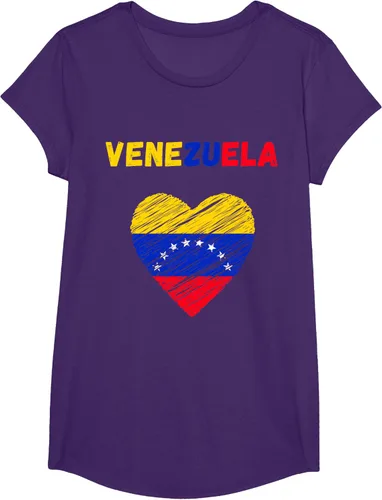 Miniatura 18 de Camiseta con la bandera venezolana con corazón de Venezuela, Negro