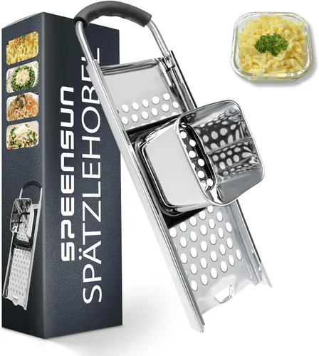 SPEENSUN Fabricante de Spaetzle, Prensa de Spaetzle de Acero Inoxidable de Grado Premium, Eficiente Fabricante de Spaetzle Casero y Knoepfle, Facil