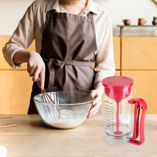 Miniatura 2 de Dispensador mezclador de masa, capacidad de 40.6 fl oz, dispensador de mezclador eléctrico inalámbrico a batería, dispensador de panqueques