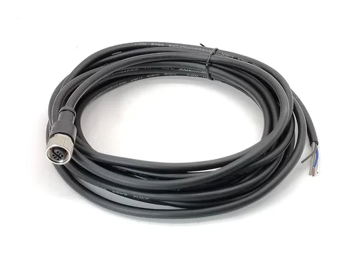 Miniatura 42 de Elecbee Cable M12 A-Code Conector recto de cabeza hembra individual Cable eléctrico de enchufe de aviación (cable de 12 pines 1M/3.3 pies)