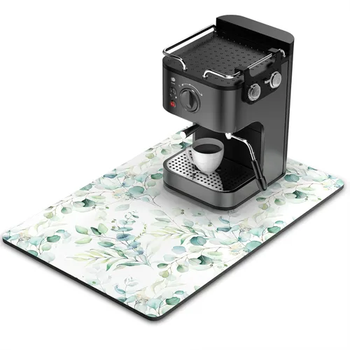Miniatura 33 de Rnivvi Tapete de secado de platos para encimera de cocina, 16 x 18 pulgadas, bonita almohadilla de secado absorbente resistente al calor con goma