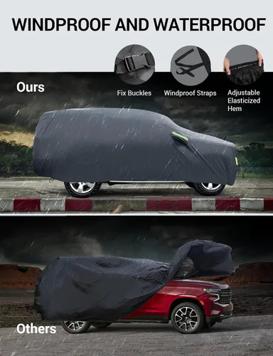 Miniatura 5 de Proadsy - Funda para auto compatible con Chevrolet Tahoe 2021-2024 2025 2026, a prueba de viento, para todo tipo de clima, impermeable, protección