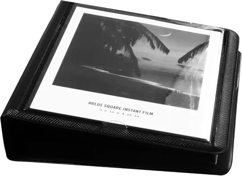 Miniatura 3 de Álbum de fotos de 33 bolsillos para cámara instantánea Polaroid, apto para fotos de 3.5 x 4.25 pulgadas, material de PVC y resistente al agua Negro