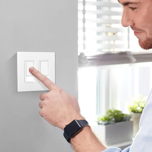 Miniatura 7 de Placa de pared sin tornillos de 2 segmentos, cubiertas de enchufe doble para enchufes eléctricos, interruptor de luz, placas de cara de tornillo