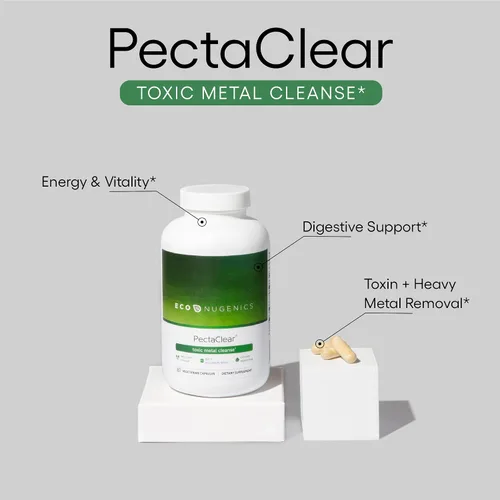 Miniatura 2 de EcoNugenics PectaClear - Suplemento desintoxicante para limpieza de metales tóxicos, elimina de forma natural y segura las toxinas