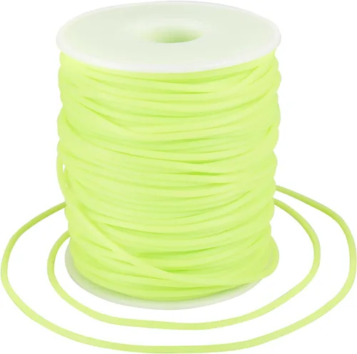 Miniatura 29 de FASHEWELRY 3 rollos de cables de goma huecos para tejer, cable de peluquero de 0.079 pulgadas (0.079 in), cables de silicona para tejer puntada