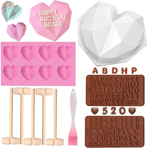 Miniatura 9 de Moldes para bombas de chocolate caliente – Moldes de silicona de 2.5 pulgadas y semiesferas – Marrón/3 piezas