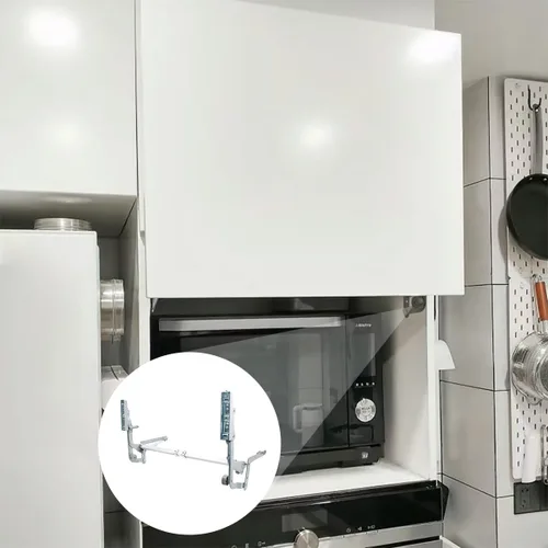 Miniatura 8 de Howhy Juego de bisagras de puerta de gabinete, bisagras de mecanismo de cocina con brazo neumático de elevación vertical con cierre lento