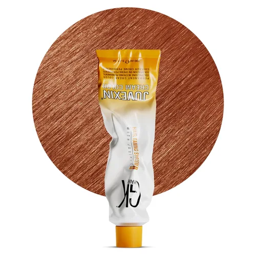 Miniatura 10 de GK HAIR Color Cream 7.4 Rubio cobrizo – 100% cobertura de canas Resultados semipermanentes 8– 10 Vol-Semi 20-30-40 Vol-Permanente – Tinte