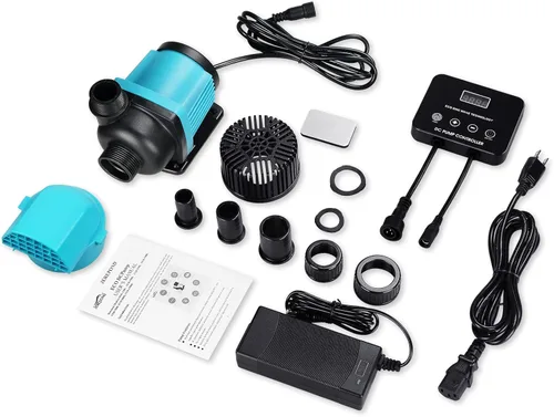 Miniatura 6 de Bomba de retorno para acuario de 1320GPH con controlador de pantalla LCD, bomba de acuario DC 24V 35W para acuario de agua salada y agua dulce