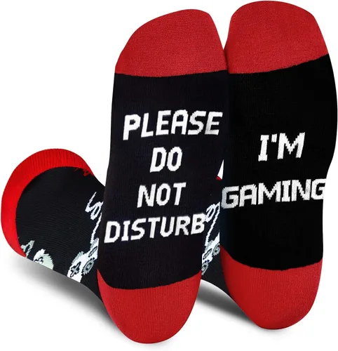 Calcetines de juego Do Not Disturb - Calcetines divertidos para hombres, mujeres, adolescentes y niños, calcetines de algodón de vestir, regalo para