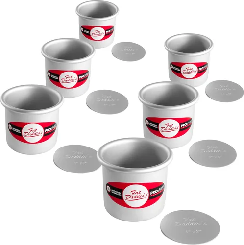 Miniatura 10 de Molde para tarta redondo de aluminio anodizado Fat Daddio con base extraíble, Plateado