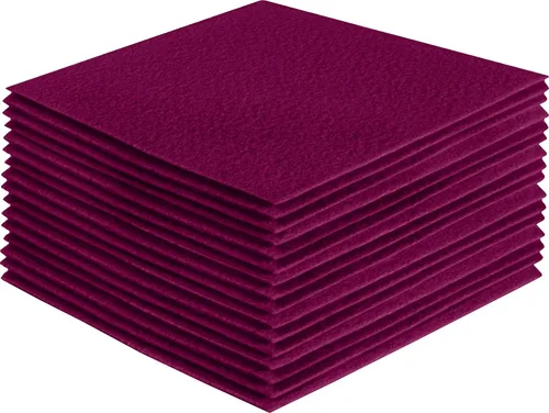 Miniatura 178 de FabricLA Hojas de fieltro acrílico para manualidades, cuadrados de fieltro precortados suaves de 4 x 4 pulgadas (3.9 in x 3.9 in), utiliza hojas