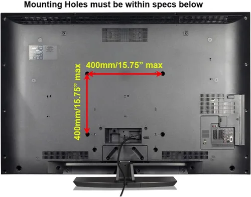 Soporte de pared para TV LCD LED de plasma de inclinación plana. Placa de pared sólida y vertical. Cerrable con candado para mayor seguridad