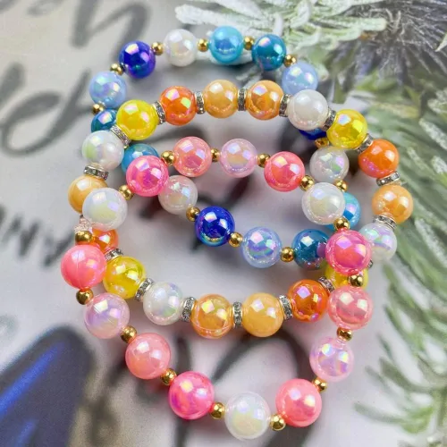 Miniatura 6 de 300 cuentas de perlas para manualidades de 0.315 pulgadas (0.315 in), cuentas redondas sueltas de perlas para collares, pulseras, aretes, blanco AB