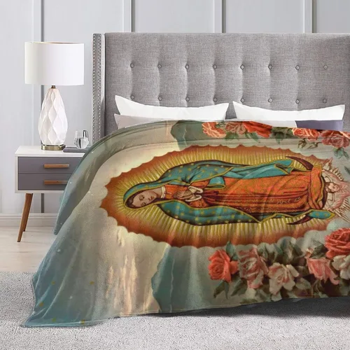 Miniatura 5 de Manta de forro polar de Our Lady of Guadalupe, manta de microforro polar ultrasuave y acogedora para sofá, cama, camping, viajes y uso en automóvil