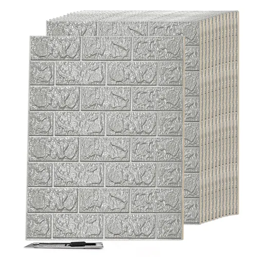Miniatura 16 de Art3d - Juego de 5 paneles de pared de espuma, 29 pies cuadrados, azul
