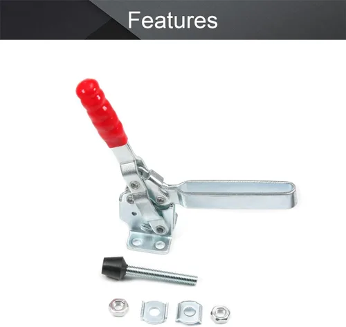Miniatura 3 de Utoolmart Herramienta de mano abrazadera de palanca vertical GH-12132 Abrazadera de liberación rápida 500.4 lbs Capacidad de sujeción Abrazadera