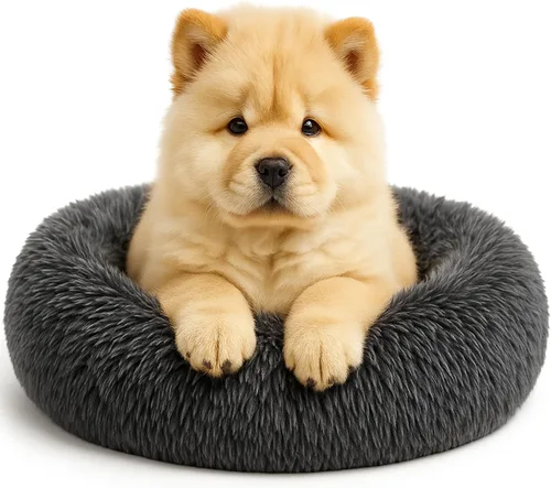 Miniatura 14 de Cama Relajante para Perros - Cama Dona Esponjosa para Alivio de la Ansiedad, Cama Ortopédica para Mascotas con Fondo Antideslizante, Nido Redondo