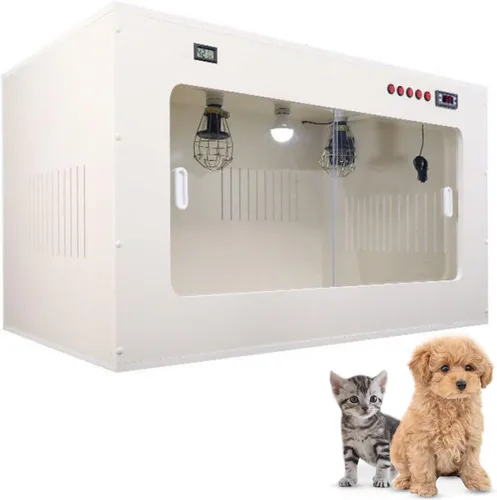 Miniatura 9 de Incubadora de perros para cachorros, caja de incubadora de mascotas, criador de mascotas, incubadora de cachorros, temperatura constante Negro