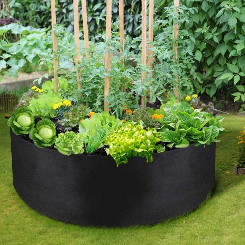 Miniatura 8 de Bolsa de cultivo grande de 15 galones, macetas redondas elevadas de tela resistente para plantar hierbas, flores, vegetales y papas