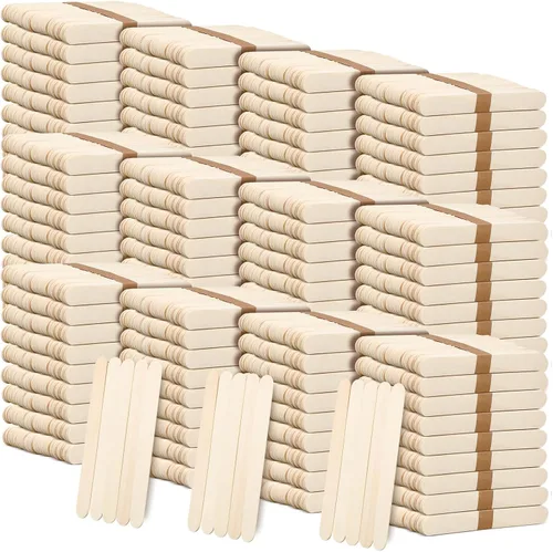 Miniatura 6 de Sintuff 2500 palitos de madera de 6 pulgadas para manualidades, espátulas aplicadoras de cera de madera a granel, palitos multiusos para eliminación