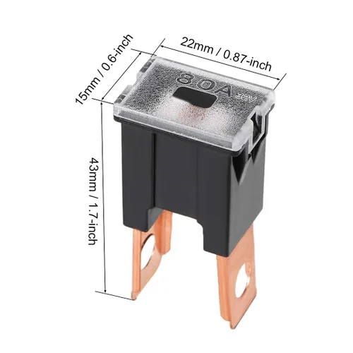 Miniatura 2 de uxcell Tridge Fusible 32V 80A Macho Terminal Blade J Caja de Caso para Camión 2pcs