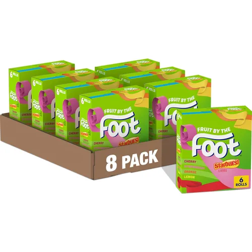 Fruit by the Foot Snacks con sabor a frutas, Starburst, paquete variado, 6 unidades (paquete de 8)