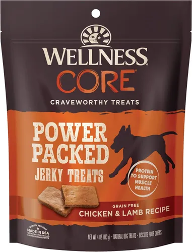 Miniatura 10 de Wellness CORE Healthy Joints Golosinas suaves para perros, naturales, sin granos, receta de carne, bolsa de 9 onzas